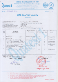 TEST RESULTS FOOD PACKAGING LDPE, HDPE